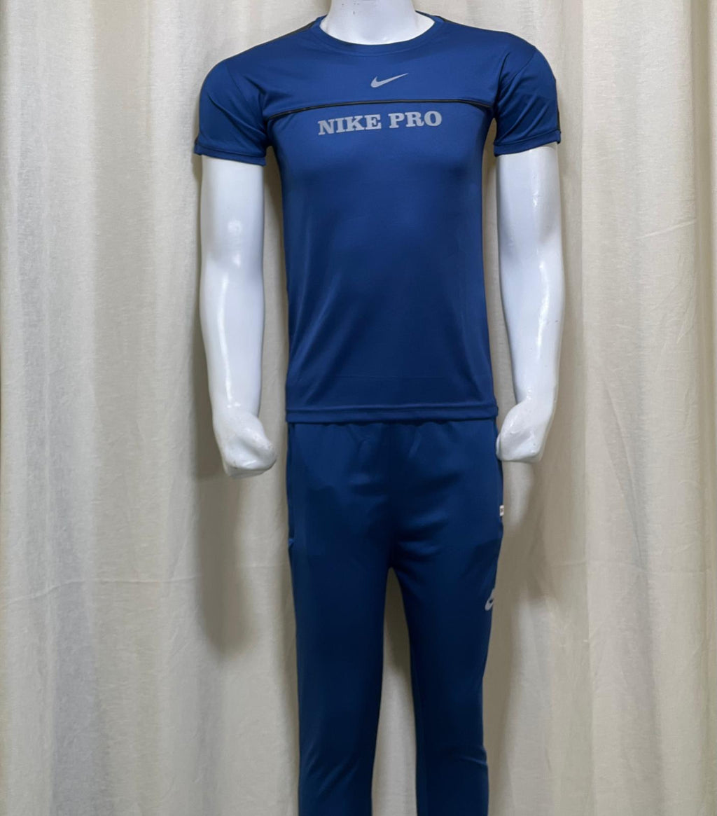 1451-Men’s Casual Fit Set – Soft Polyester Fleece T-Shirt & Stretch Trousers | Perfect for Gym