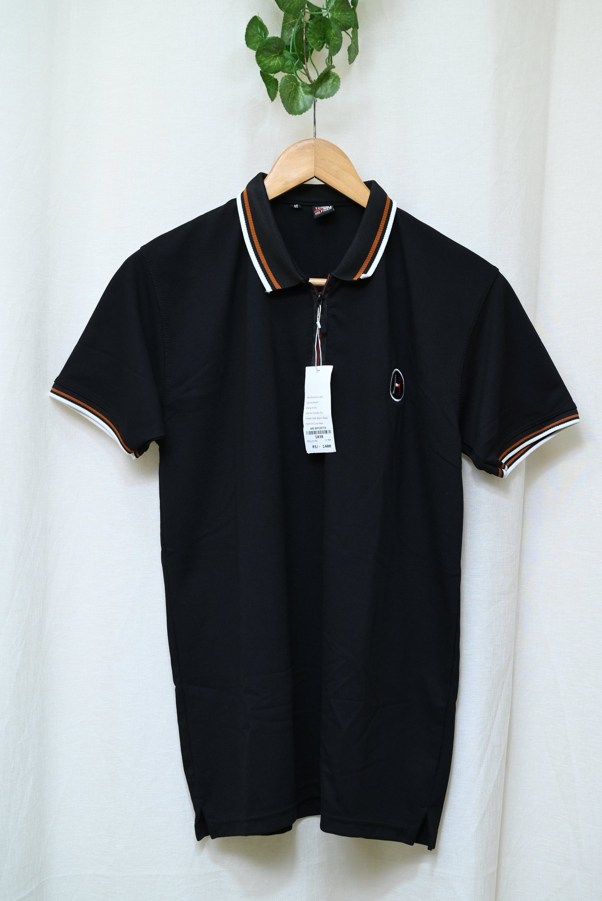 1038-Half Sleeve, Full Style: Custom Fit Rib Collar Cotton Shirt