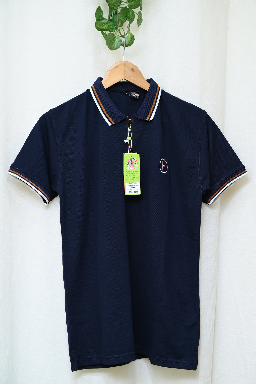 1038-Half Sleeve, Full Style: Custom Fit Rib Collar Cotton Shirt