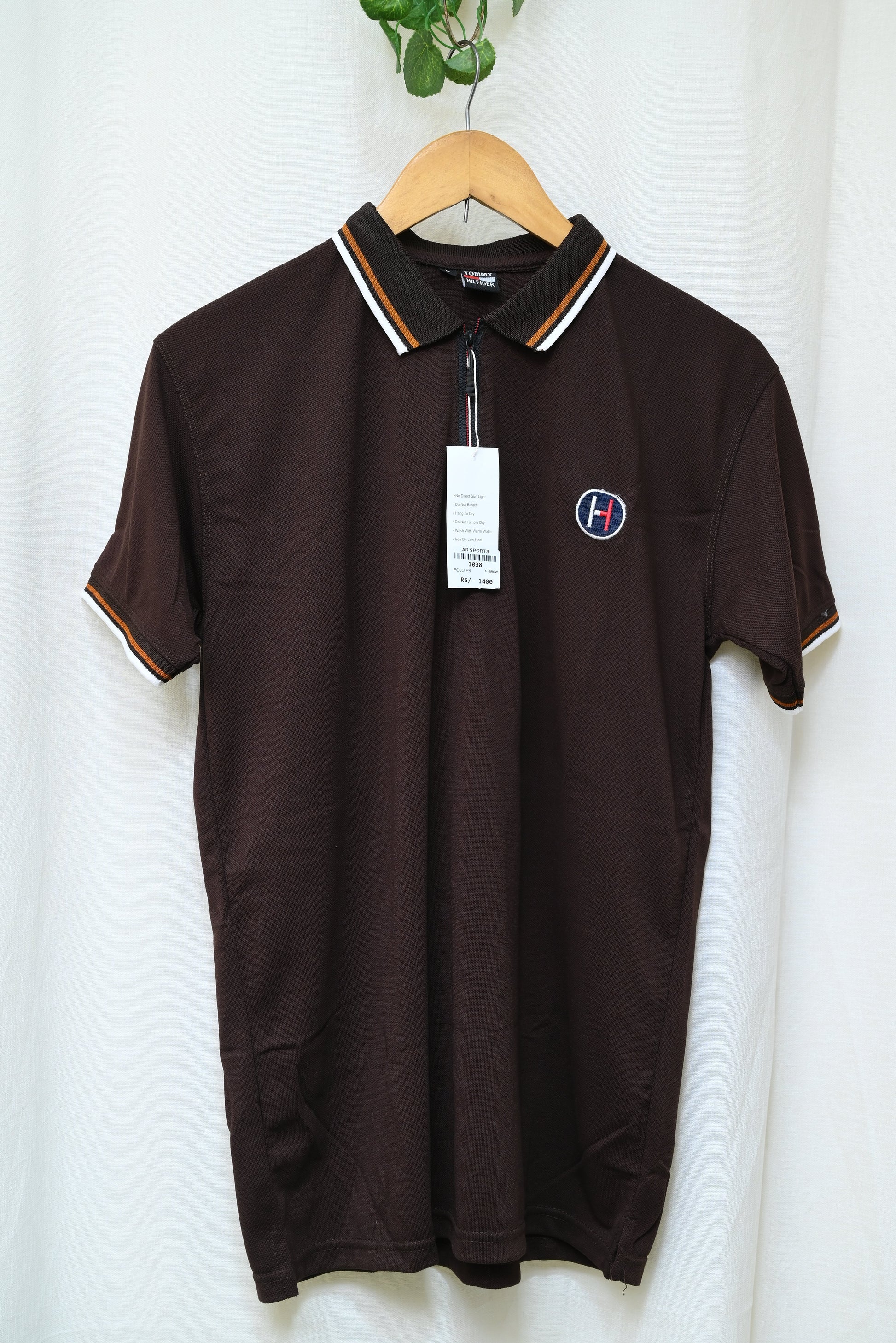 1038-Half Sleeve, Full Style: Custom Fit Rib Collar Cotton Shirt