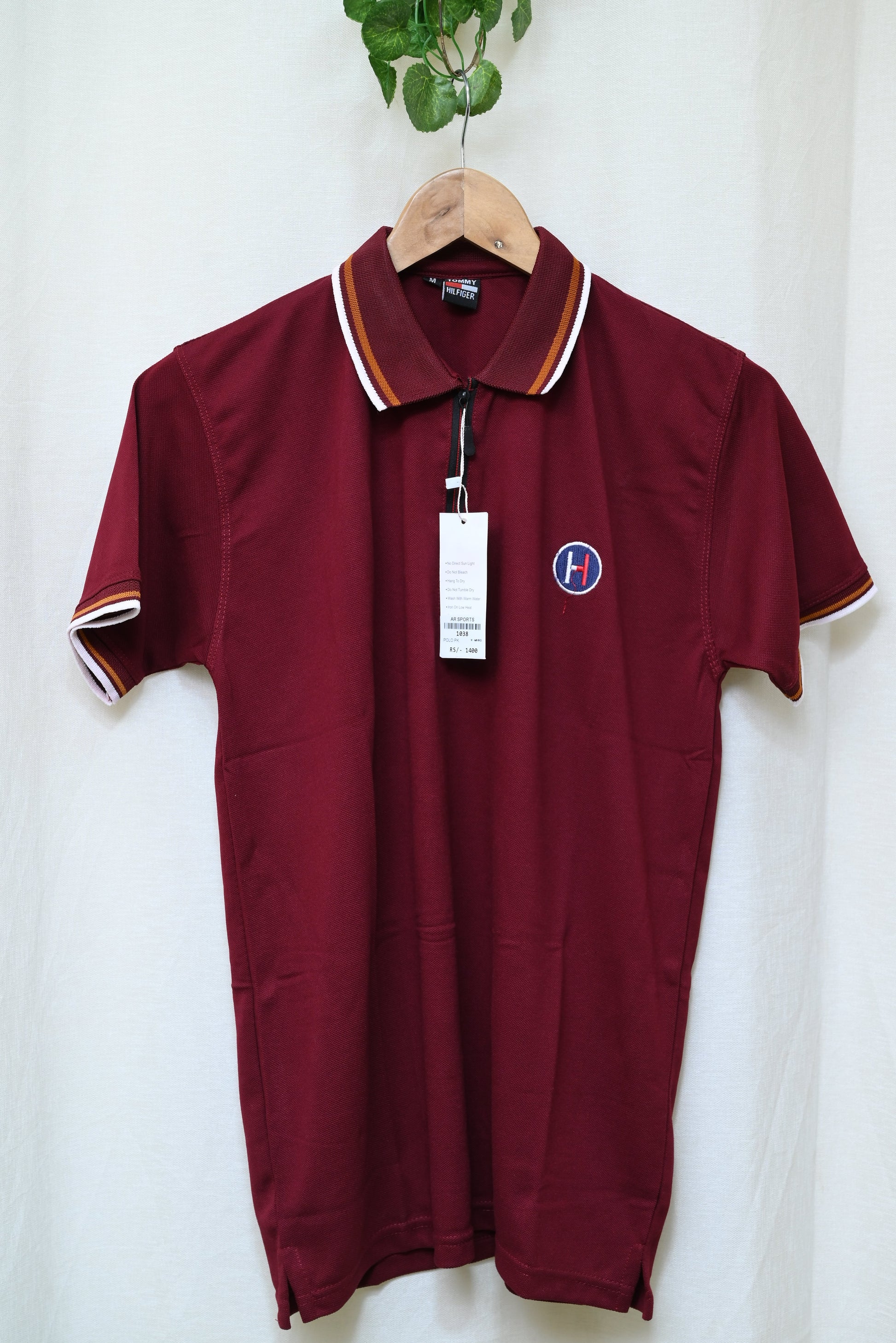 1038-Half Sleeve, Full Style: Custom Fit Rib Collar Cotton Shirt