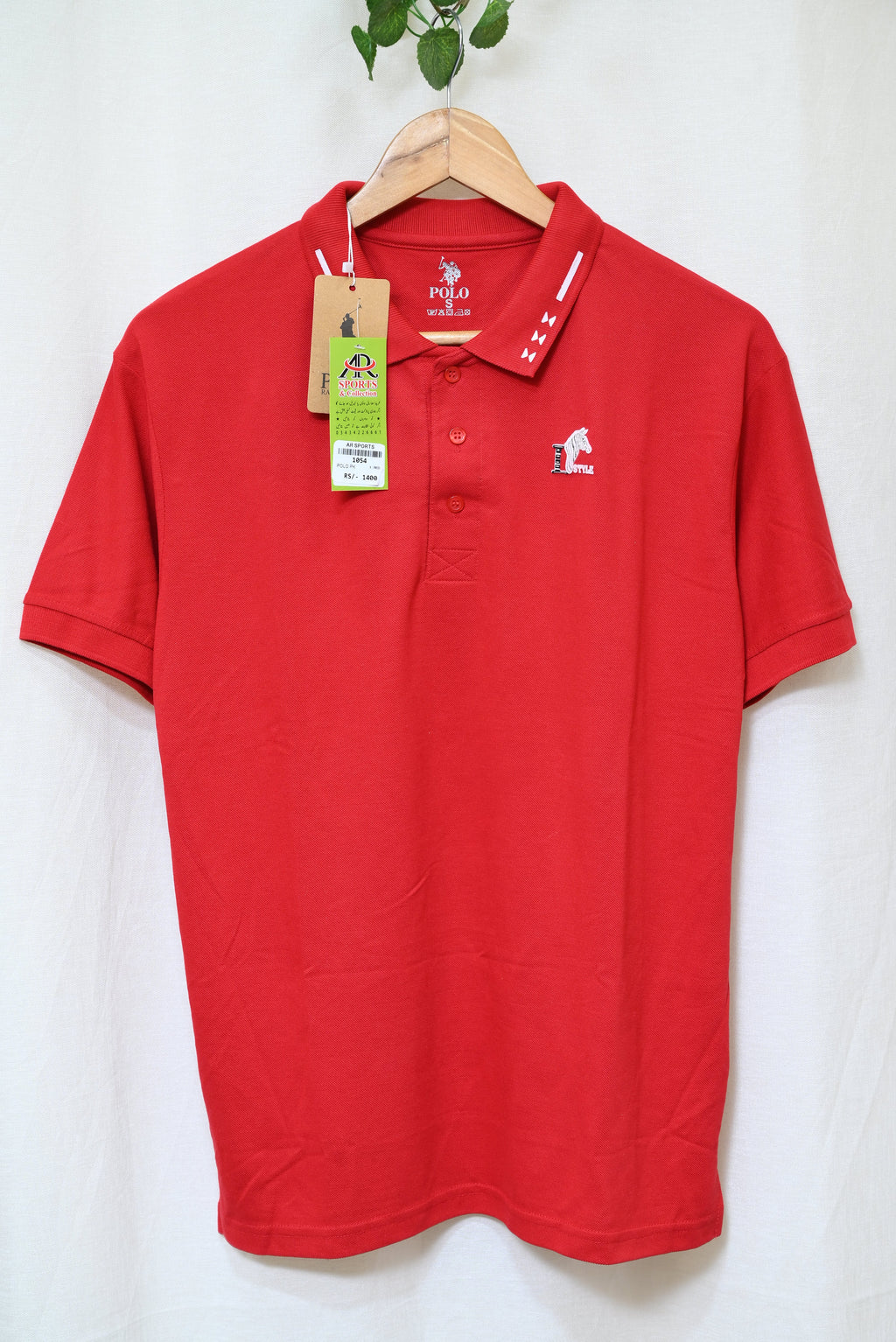 1054-Custom Fit Premium Cotton Shirt – Rib Collar Neck, Button-Up, Half Sleeves