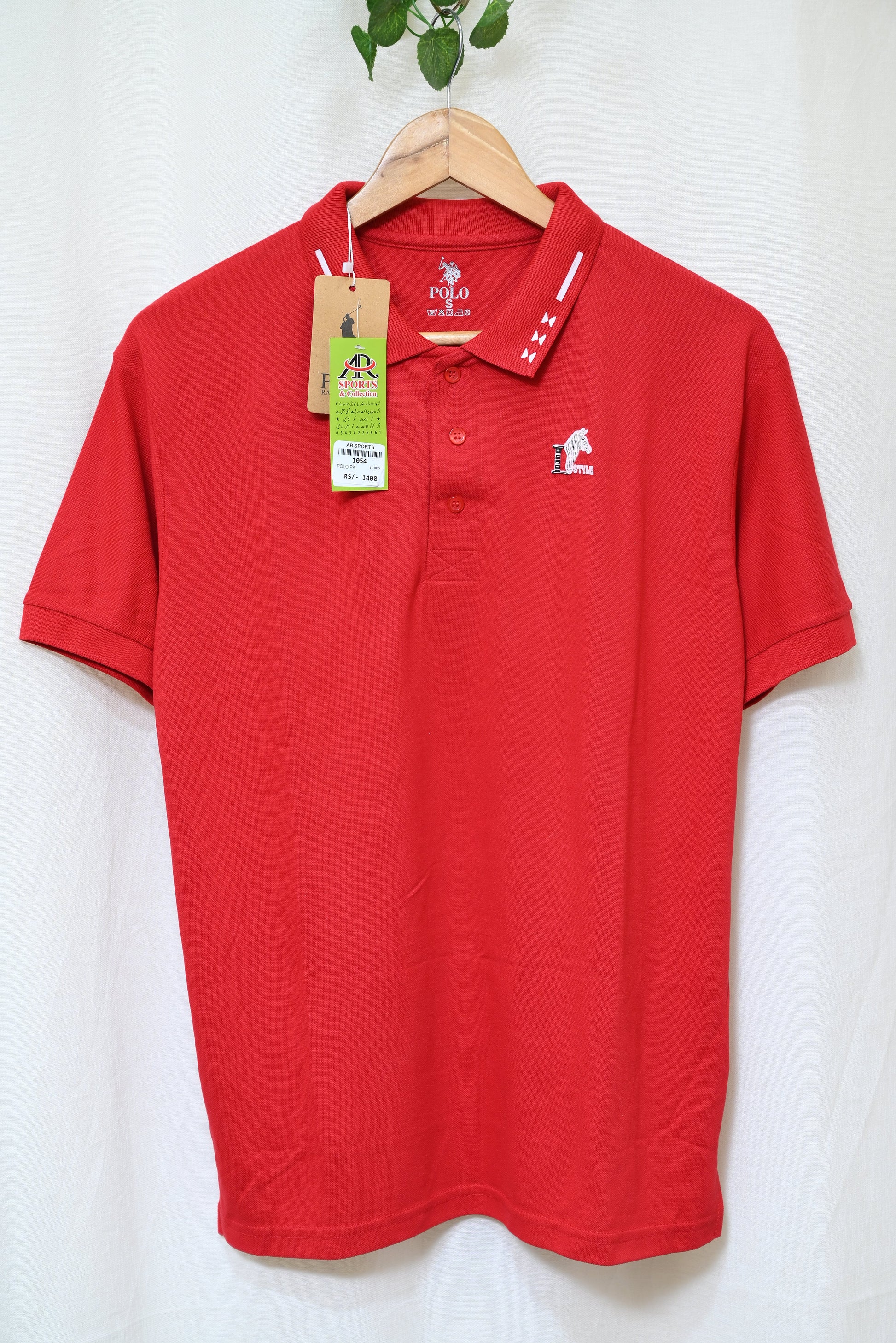 1054-Custom Fit Premium Cotton Shirt – Rib Collar Neck, Button-Up, Half Sleeves