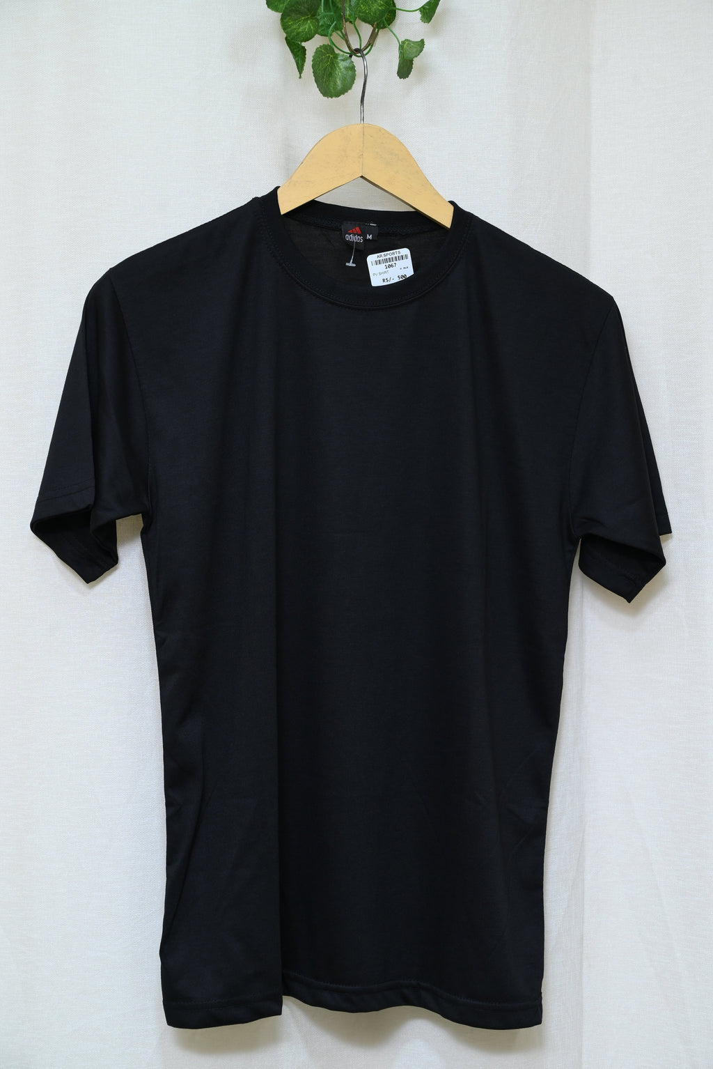 1067-Regular Fit Cotton Shirt – Casual Style, Round Neck, Half Sleeves