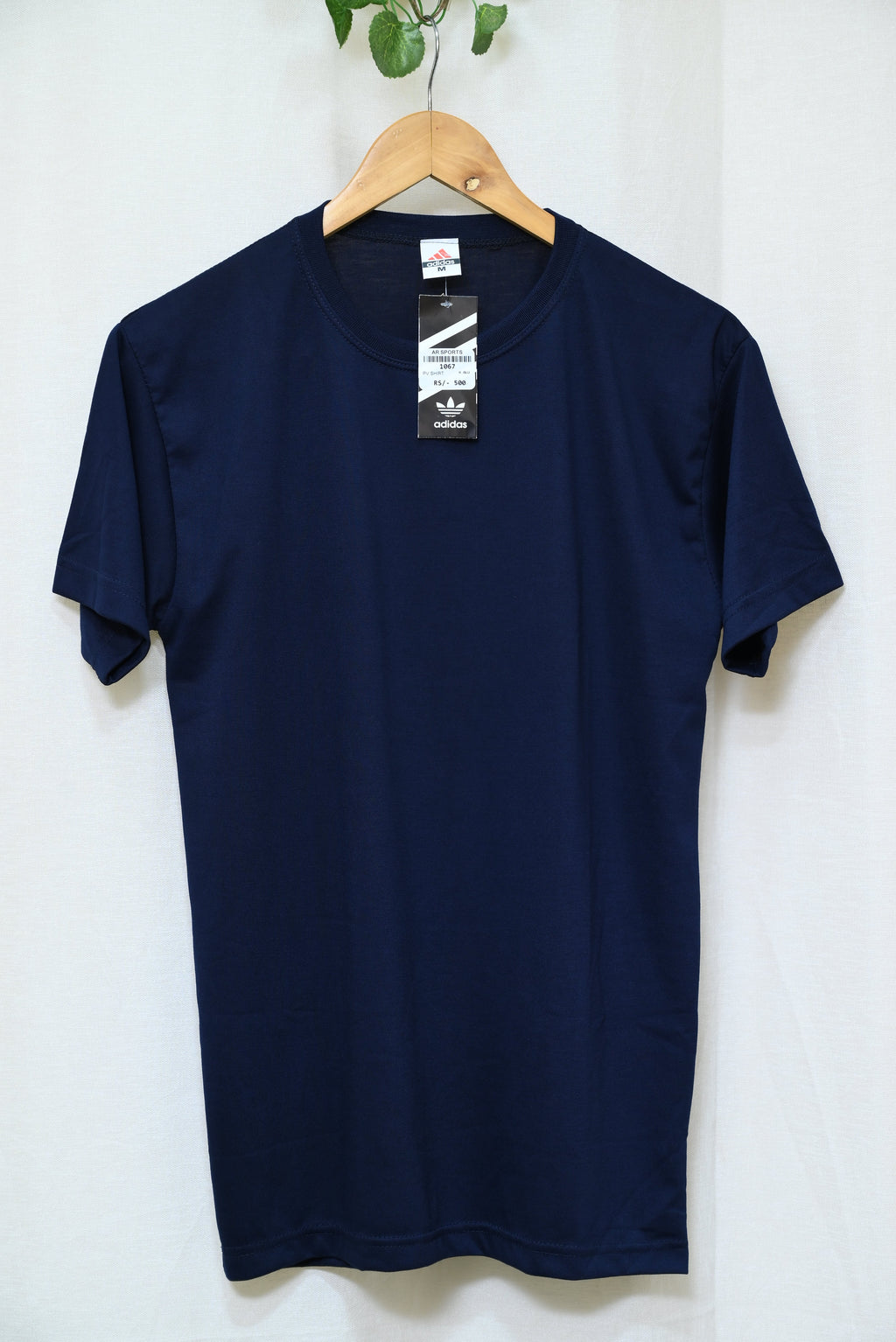 1067-Regular Fit Cotton Shirt – Casual Style, Round Neck, Half Sleeves