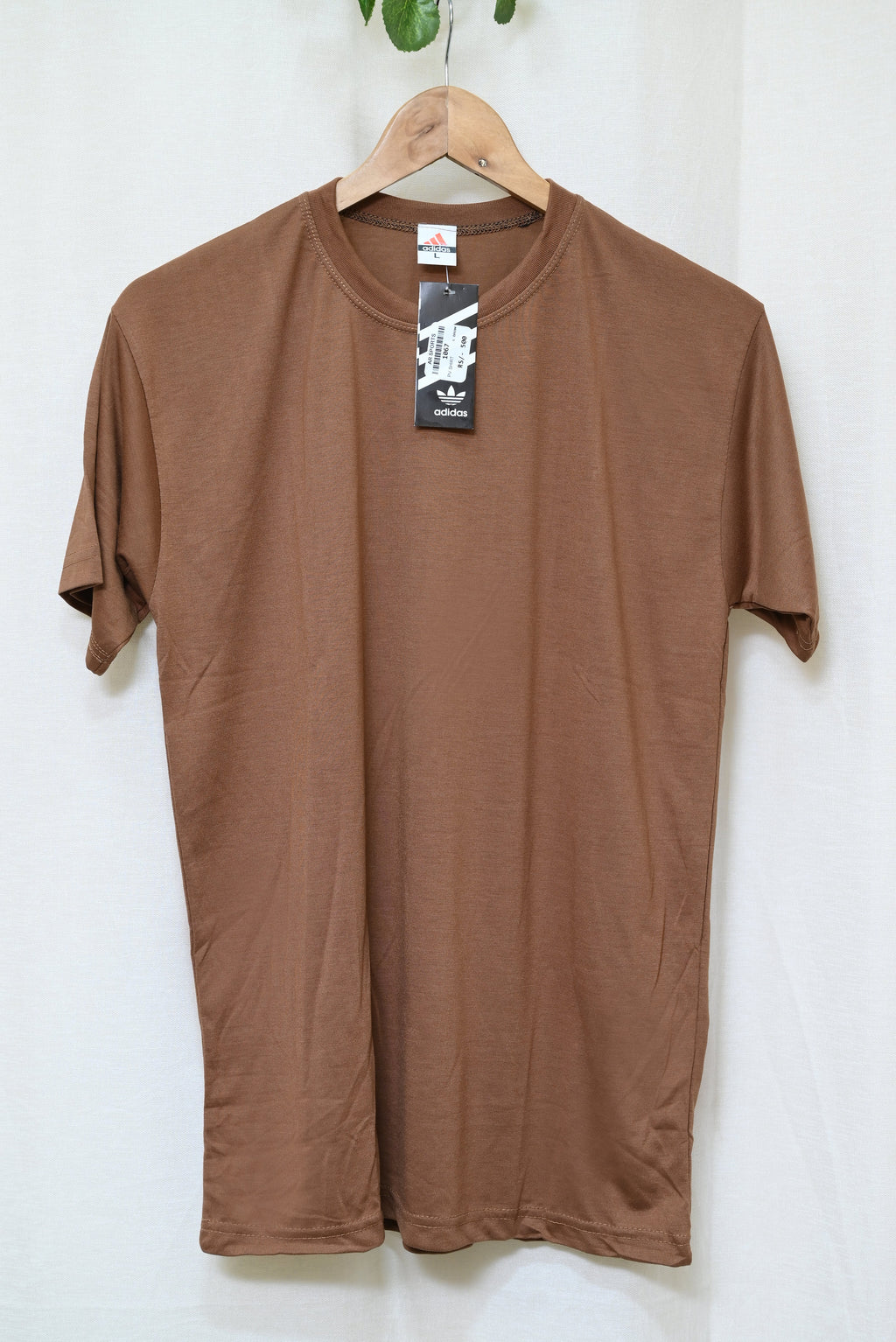 1067-Regular Fit Cotton Shirt – Casual Style, Round Neck, Half Sleeves