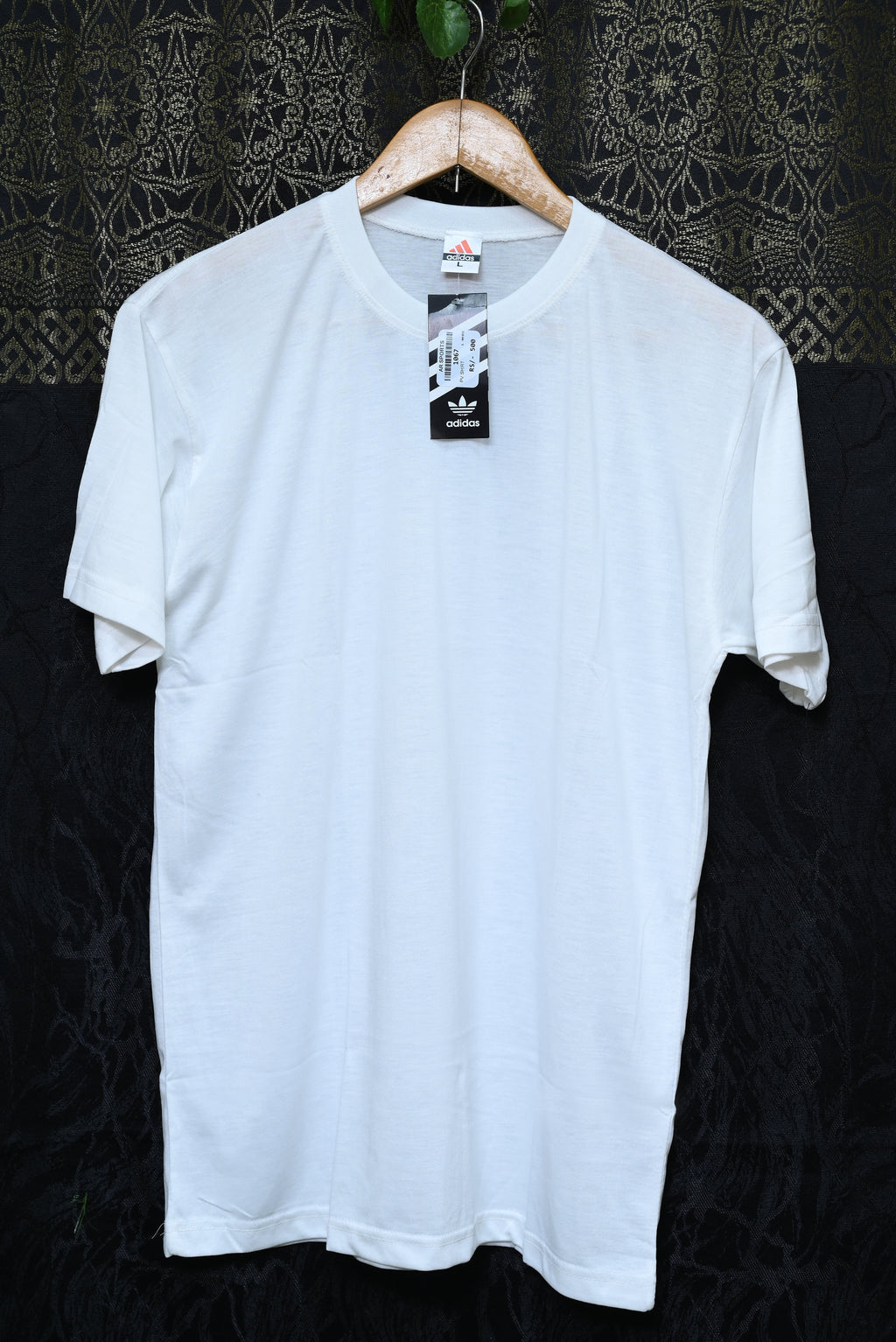 1067-Regular Fit Cotton Shirt – Casual Style, Round Neck, Half Sleeves