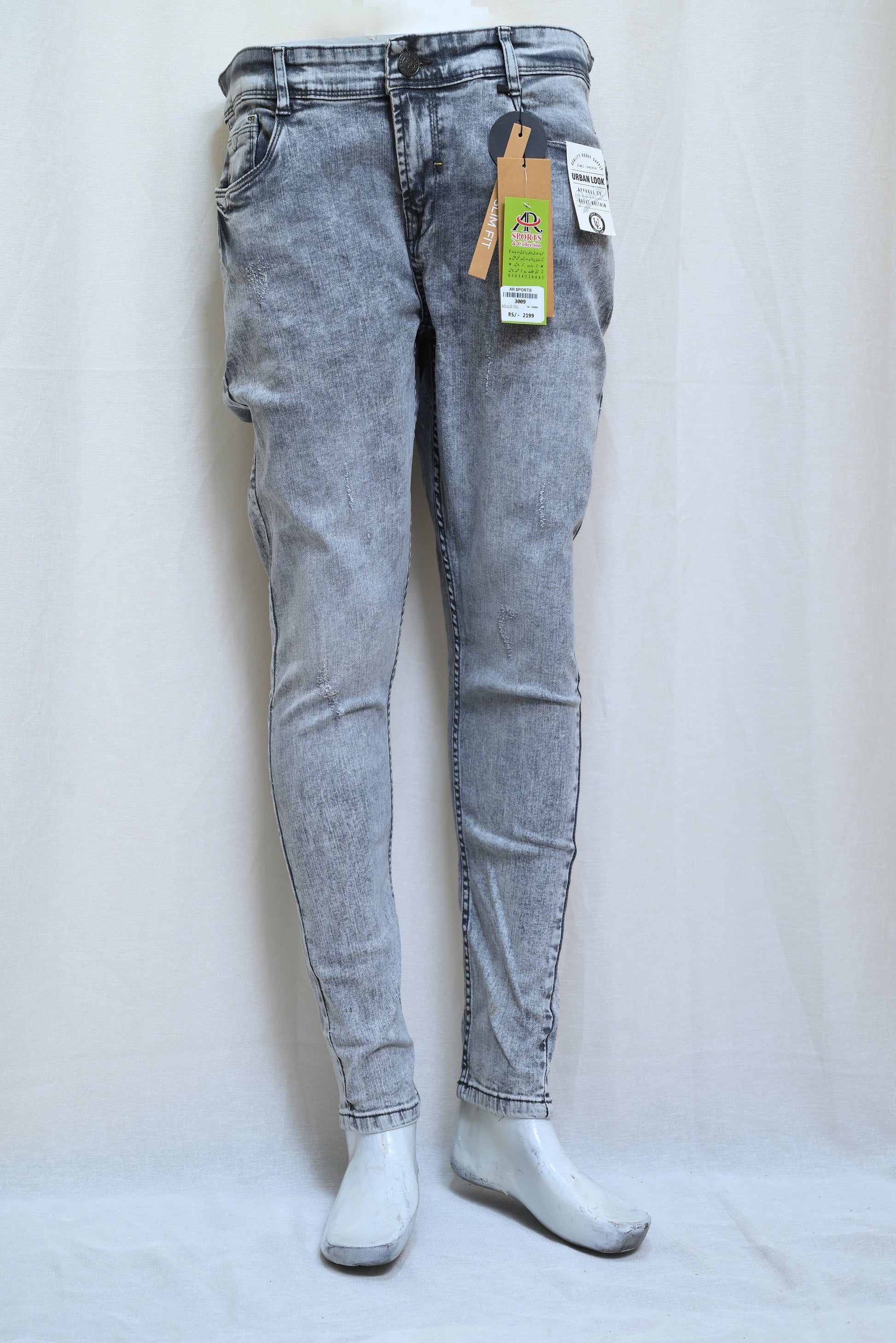 3009-Men’s Casual Tailored Slim Fit Pant – Five-Pocket Design, Zip Fly