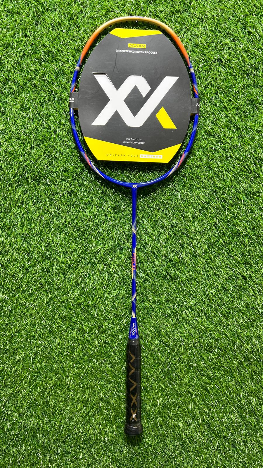 4475-Spirax G-3 Badminton Racket – Lightweight 5U Carbon Fiber, Head-Heavy Balance, G5 Grip