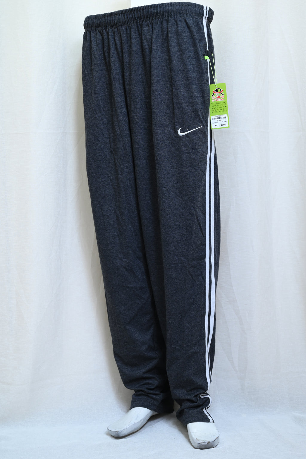 1262-Stay Cool in Regular Open Style Summer Cotton Pants with Side Stripes"