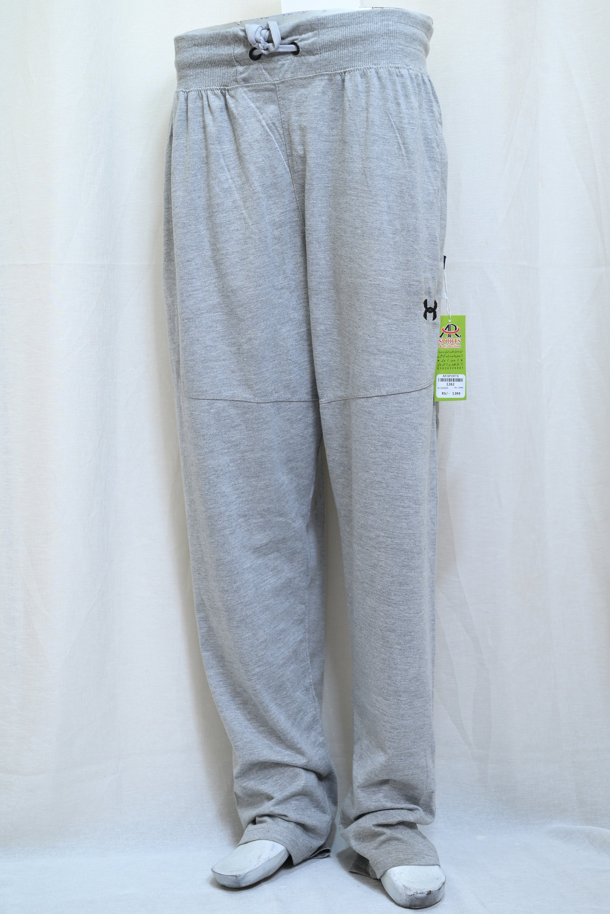 1262-Stay Cool in Regular Open Style Summer Cotton Pants with Side Stripes"