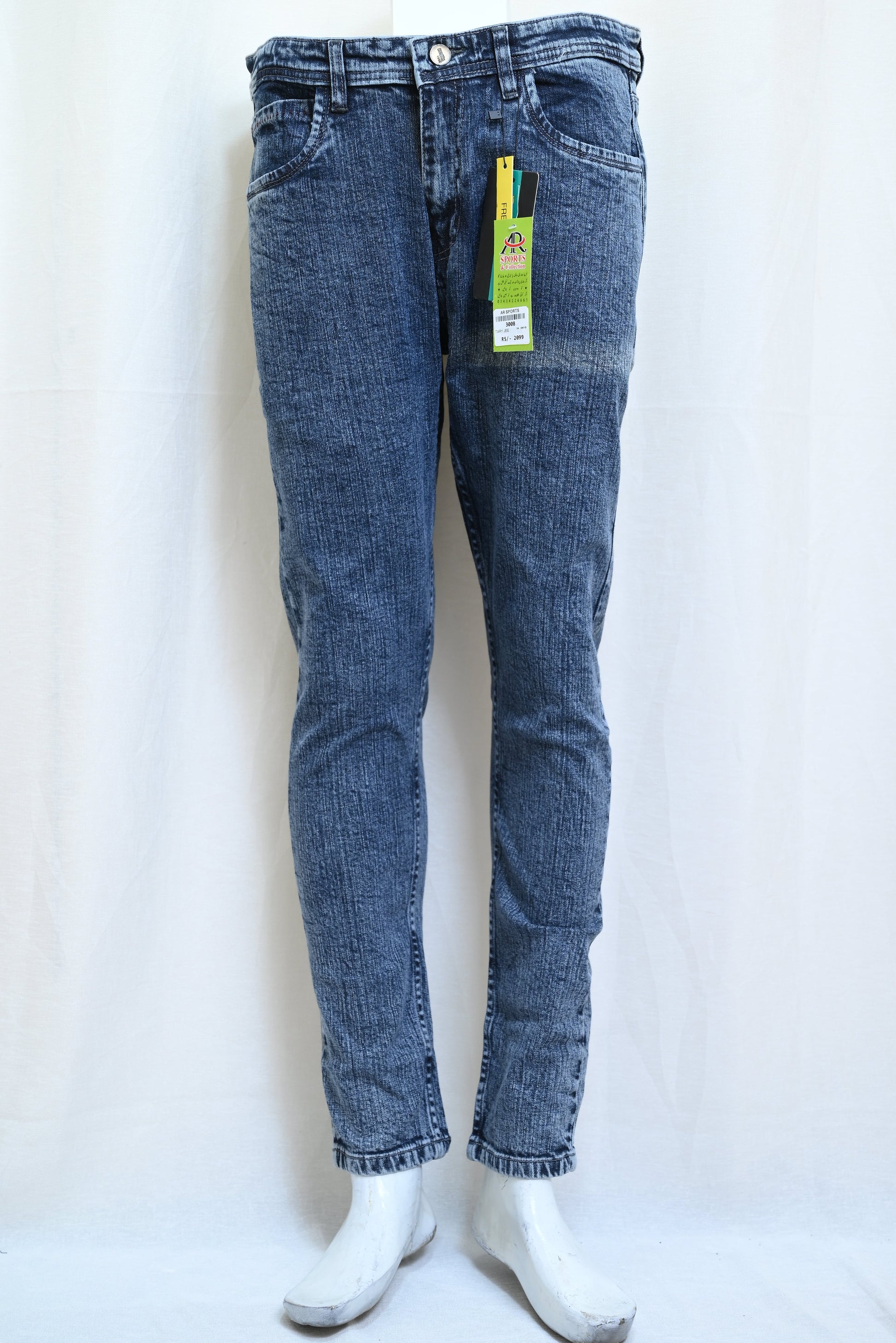 3008-Casual Tailored Slim Fit Pants for Men – Zip Fly & Belt Loops