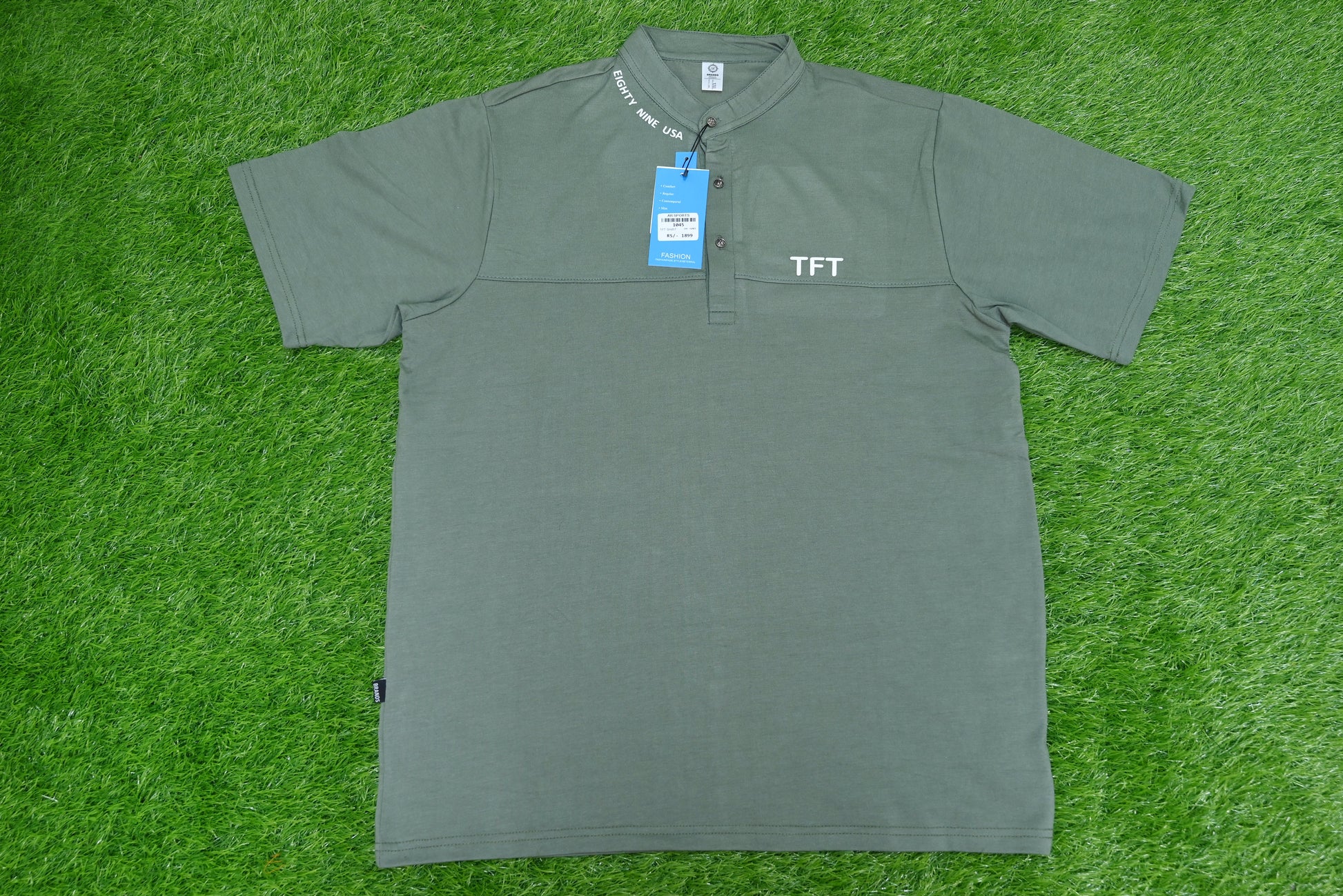 1045-Stylish Stretch Shirt for Men – Smart Fit & Collar Neck Design