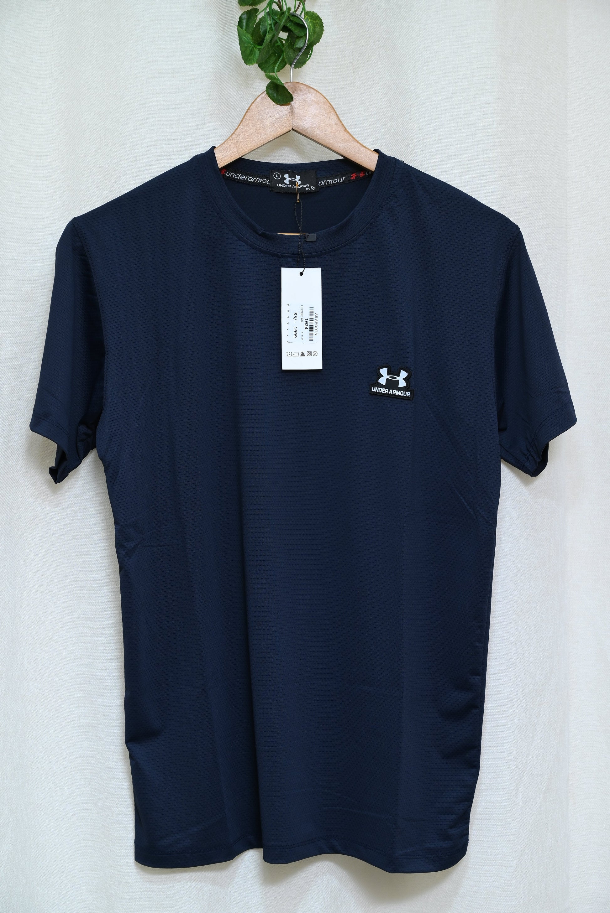 1024-Men’s Stretchable Half Sleeve Shirt – Custom Fit with Round Neck