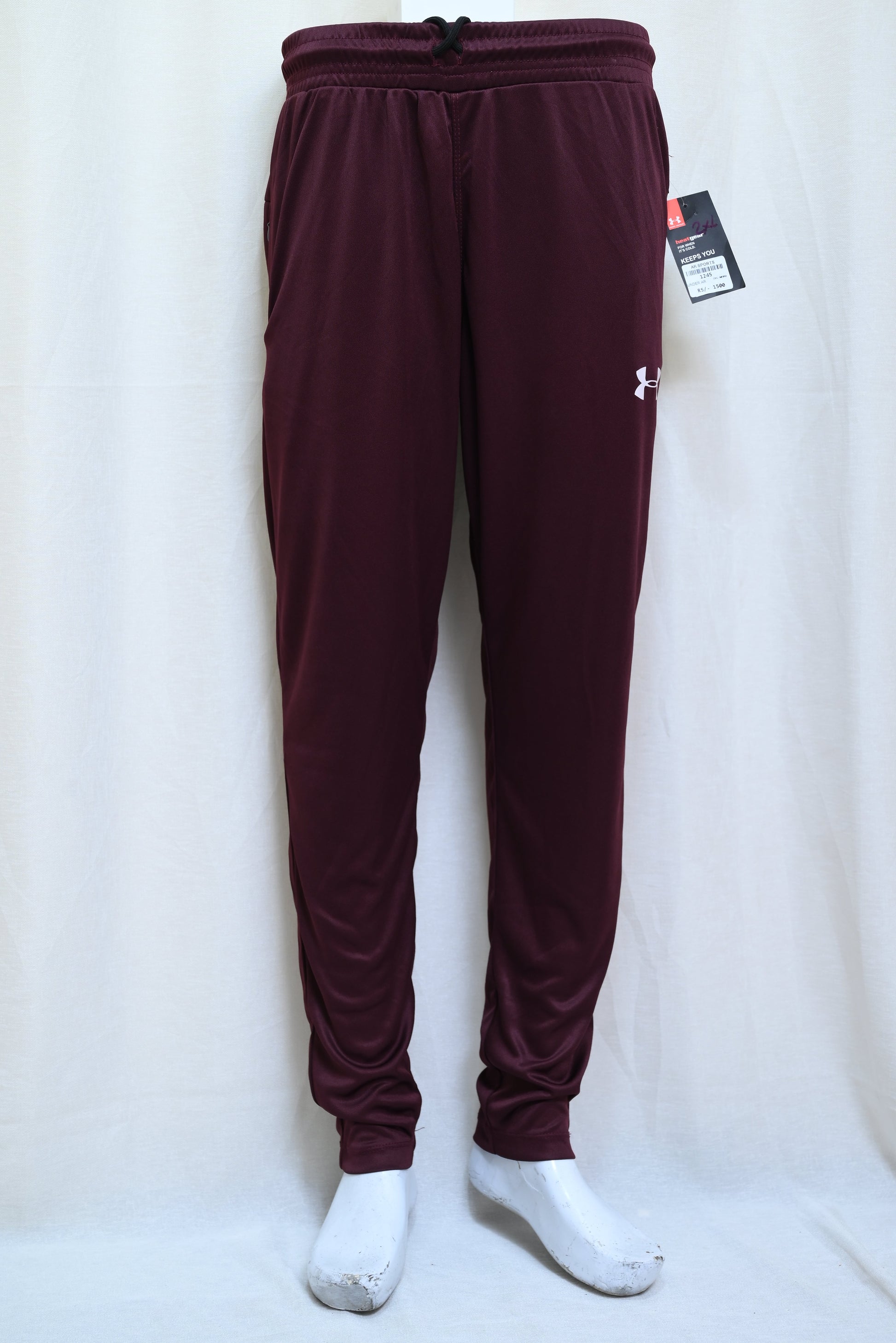 1245-Men’s Slim Fit Interlock Pants – Elastic Waist with Zip Pockets