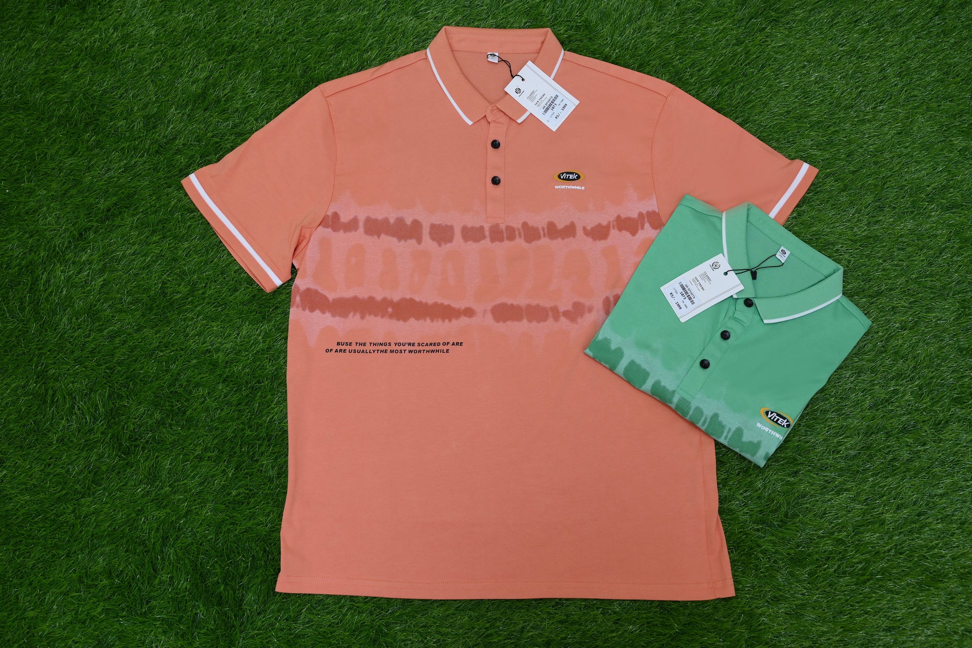 1073-Men's Ribbed Sleeve Shirt – Custom Fit, Collar Neck, Cotton Stretch