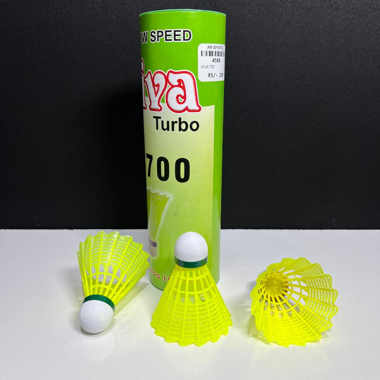 4588-VIVA 700 Plastic Shuttlecock – Durable Nylon Badminton Shuttles for Training & Recreational Play