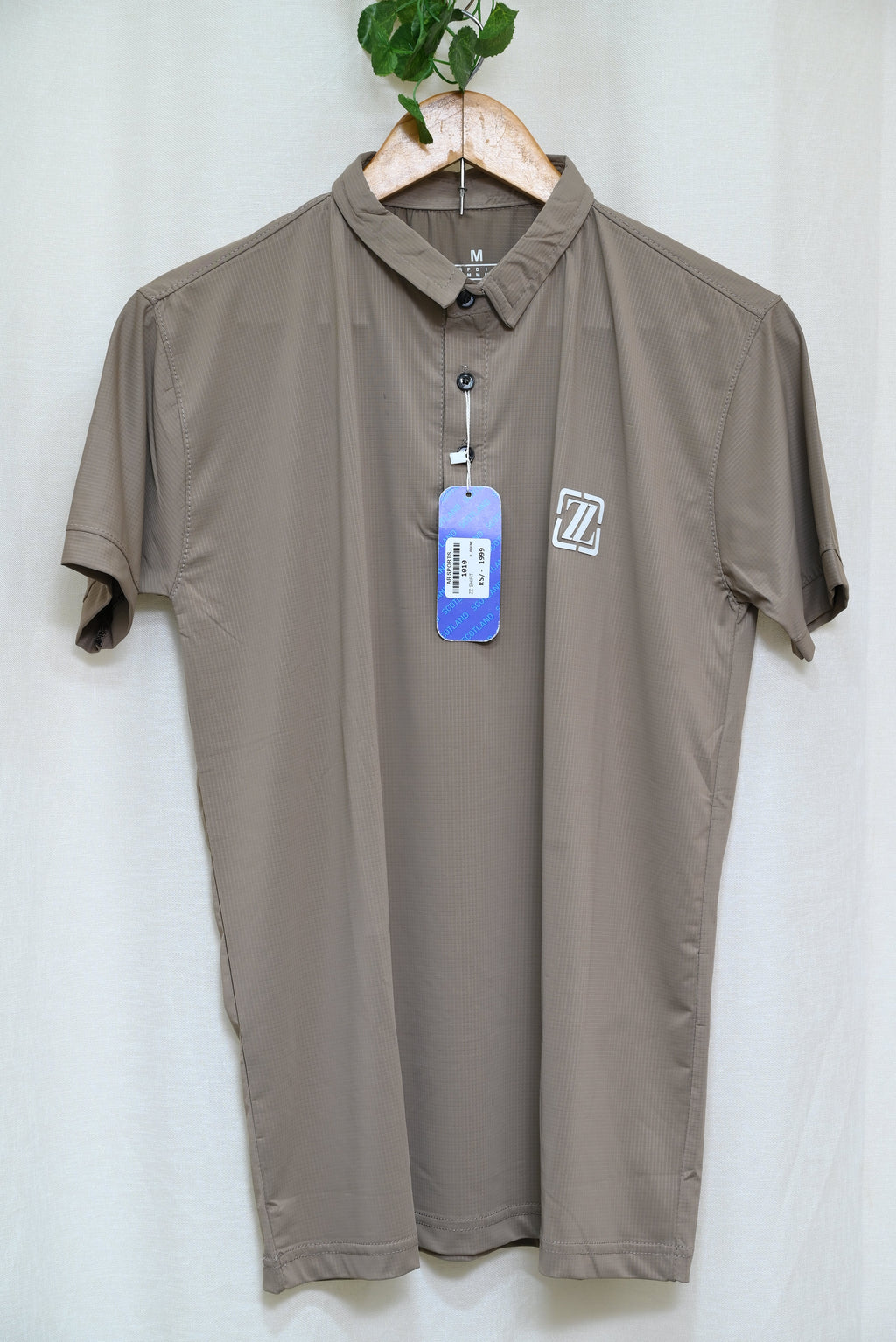 1010-Custom Fit Dry-Fit Casual Shirt for Men – Collar Neck, Half Sleeves, Button-Up Front